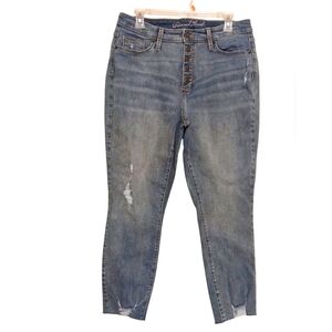 Universal Thread Jeans High Rise Button Fly Skinny Crop- Size 12